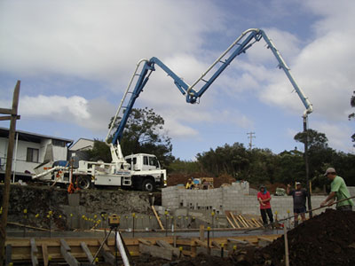 A Concrete Pumping project in in South Coast